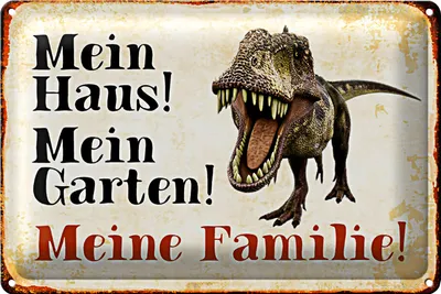 Produktbild von Blechschild mein Haus 30x20cm mein Garten meine Familie