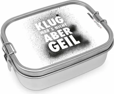 Immagine prodotto di PPD Klug wars nicht Scatola per il pranzo in acciaio, scatola per il pranzo, scatola per gli spuntini, acciaio inox, 900 ml, 491332