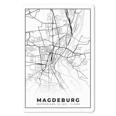 Produktbild von MuchoWow® Mauspad Mousepad Karte - Stadtplan - Magdeburg - Karte 40x60 cm - Mousepads - Maus Mat - Pad - Mausunterlage - Schreibtisch Accesoire