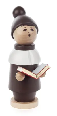 Produktbild von Holzfigur Kurrendefigur mit Buch Höhe 15cm NEU