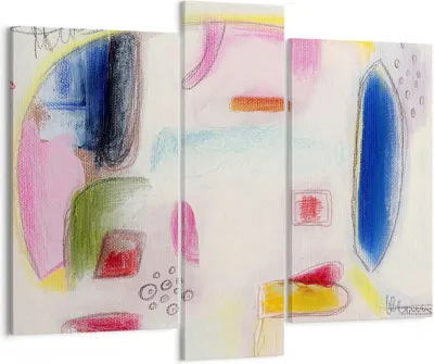 Produktbild von Bild auf Leinwand - Leinwandbild - Abstraktion modern - 95x80cm - Wand Bild - Wanddeko - Wandbilder - Leinwanddruck - Bilder - Kunstdruck - Wanddekoration - Leinwand bilder - Wandkunst - CB95x80-3716