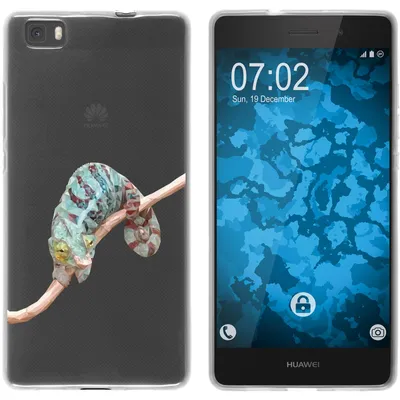 Produktbild von PhoneNatic Case kompatibel mit Huawei P8 Lite 2015 (1.Gen.) Silikon-Hülle Vektor Tiere Camelion M7