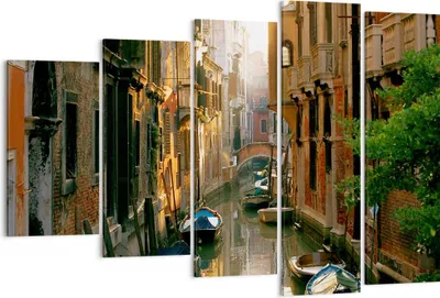 Produktbild von Bild auf Leinwand - Leinwandbild - Venedig Brücke Wasser Haus - 150x100cm - Wand Bild - Wanddeko - Leinwanddruck - Bilder - Kunstdruck - Wanddekoration - Leinwand bilder - Wandkunst - EG150x100-2532