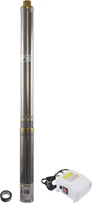 Produktbild von Agora-Tec® 3 Zoll Brunnenpumpe Tiefbrunnenpumpe PREMIUM 550W-4.0-59 20m Kabel