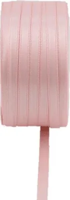 Produktbild von Satin Schmuckband Vipke, zartrosa, 50m, 6mm - Doppel-Satinband