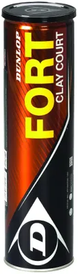 Produktbild von Dunlop Sport Fort Clay Court, Gasgefüllter Tennisball, Play + Stay Phase 2 Ball, Gelb, 4 Stück(e), Schlauch (Verpackung)