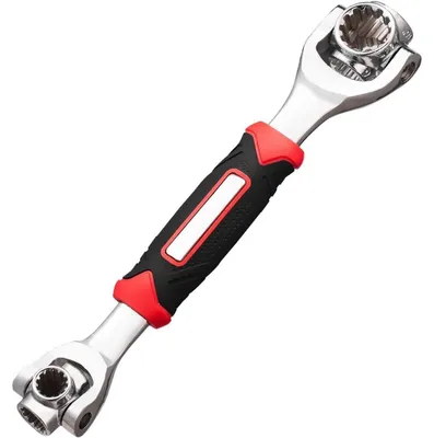 Immagine prodotto di Chiave universale regolabile, 52 in 1, in acciaio inossidabile, con rotazione a 360° per la riparazione di auto, moto e biciclette