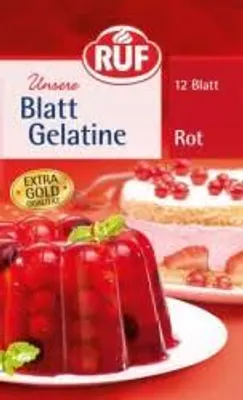 Obrázek produktu pro Plátková želatina - červená