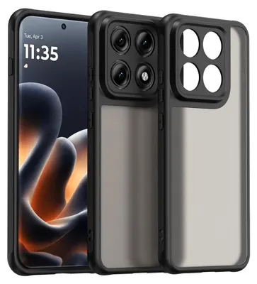 Produktbild von Motorola Edge 70 Pro Hülle - Coverup Mattes Transparentes Back Cover mit Kameraschutz - Schwarz
