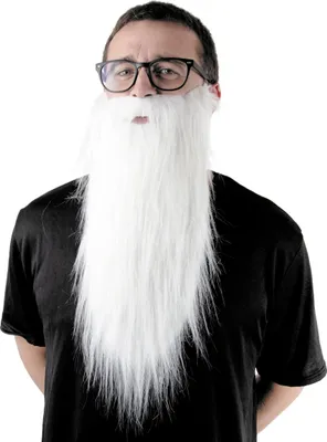 Immagine prodotto di Mago della barba lunga bianco 65 cm - Taglia unica