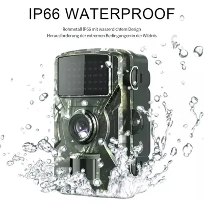 Produktbild von Wildkamera 16MP 1080P Jagdkamera mit 2" Bildschirm, 940nm Infrarot Nachtsicht, IP66 wasserdicht, TF-Karte bis 128GB, Camouflage, Serienaufnahme