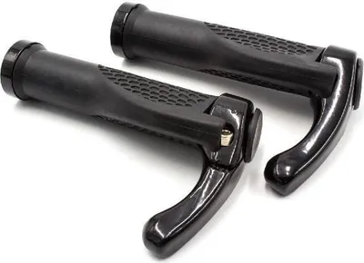 Produktbild von vhbw 2x Lenkergriffe für Fahrrad, Mountainbike - Fahrradgriffe mit Bar Ends, Ergonomisch Schwarz