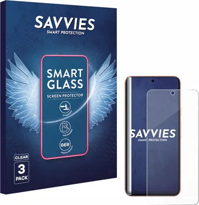 Produktbild von 3x Savvies Schutzglas Folie für Google Pixel 8 (case-friendly) 9H Panzer Schutzfolie Glas Displayschutz klar transparent
