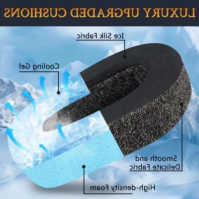 Ersatz Cooling-Gel Ohrpolster für Logitech Zone Vibe 100/125 und G435, Bequeme Earpads mit Gel und Geräuschisolierung für