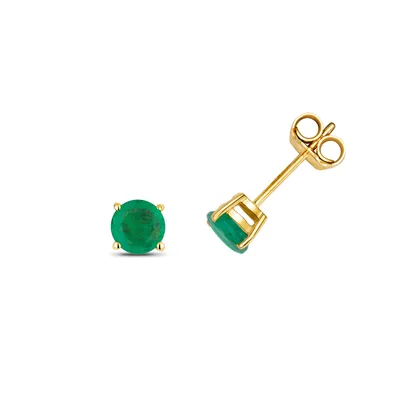 Produktbild von 9 Karat (375) Gold Damen - Paar Ohrstecker mit Smaragd - 5mm*5mm; TRS3090