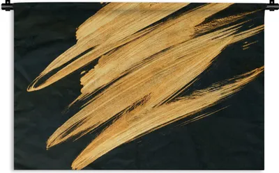 Produktbild von MuchoWow® Wandteppich Wandbehang Gold - Farbe - Streifen - Luxus - Abstrakt 120x80 cm Tapisserie Dekoration Wandtuch - Wanddekorationen - Wandtücher