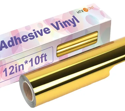 Obrázok produktu pre Samolepiace vinyl, dekoratívne použitie, kompatibilné s plotermi, metalická zlatá farba, 12inX10ft(30X300cm-a