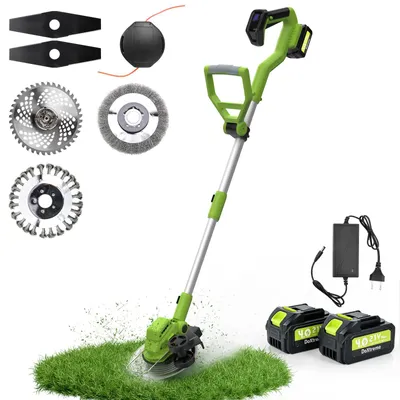 Grastrimmer grün 30 cm Schnittbreite 2 Akkus 12 V 4800 g