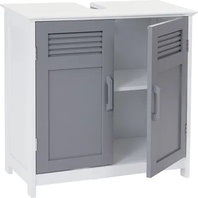 Zdjęcie produktu dla Szafka podumywalkowa HWC-A85, szafka łazienkowa 60x60x30cm ~ szary