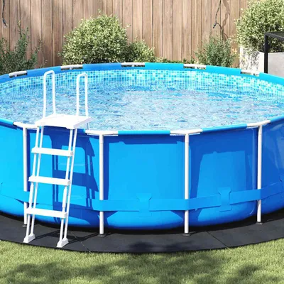 Produktbild von Poolunterlage Schwarz Ø 428 cm, Vliesstoff rund