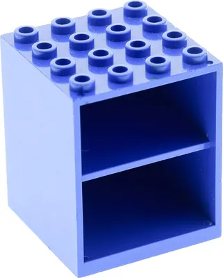 Produktbild von 1x Lego Homemaker Schrank 4x4x4 blau Türhalter Möbel Puppenhaus 264 273 837