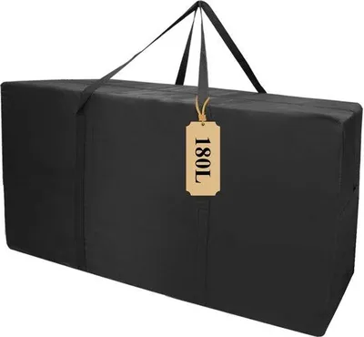 Produktbild von Ibenzoa® Große Aufbewahrungstasche 180 L — Oxford‑Gewebe 100×55×33 cm, mit Tragegriffen & Reißverschluss für Kleidung und Bettzeug