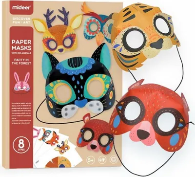 Obrázok produktu pre Mideer Papierové párty masky zvierat