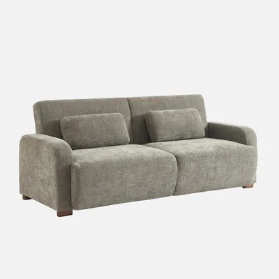 Produktbild von sweeek - 3-Sitzer Schlafsofa mit Stoffbezug - Graugrün