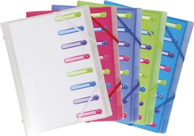 Image de Chemise à rabats Chromaline avec élastique A4 8 compartiments