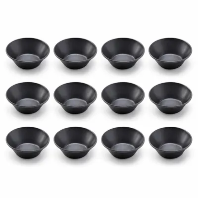 Produktbild von 12er Set Pastel de Nata Formen Tartelette Backformen Kohlenstoffstahl Antihaft Pudding Förmchen für Muffin Dessert Backen