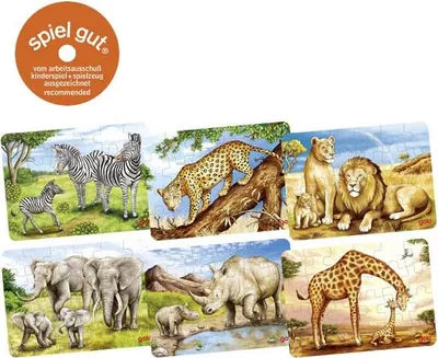 Produktbild von goki Minipuzzle Afrikanische Tiere, 1 Stk.