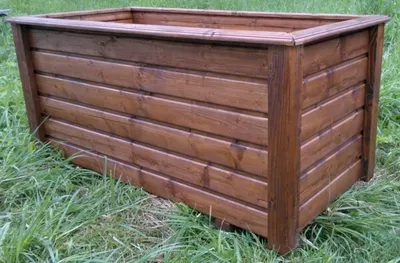 Produktbild von Hochwertiger ClassiV lasiert Außenmaße 120 x 60 x 26 cm Blumenkasten Hochbeet Pflanztrog Nr. PK - REAL-1520