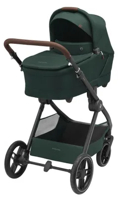 Produktbild von Maxi-Cosi Oxford Plus Baby Kinderwagen, mit Sense carrycot, 0–4 Jahre, kompakt zusammenklappbar, Geräumiger Sitz, Sanfte Federung, Twillic Green