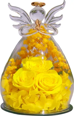 Produktbild von Ewige Rosen in Engelglashülle, konservierte Blumen für den Tisch, konservierte Rosen von Engeln, Weihnachtsgeschenke für Mama, Oma, Ehefrau