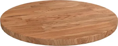 A round wooden tabletop.