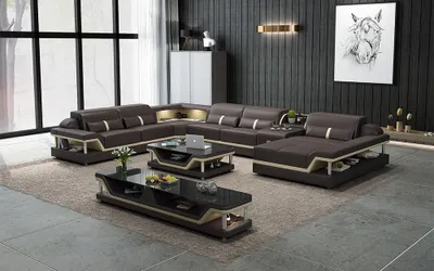 Produktbild von Wohnlandschaft Ecksofa U-Form Designer Polster
