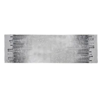 Produktbild von Clayre & Eef Tischläufer 41x140 cm Grau Polyester Baum