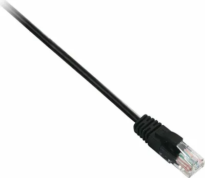 Produktbild von UTP starres Netzwerkkabel der Kategorie 6 V7 V7CAT6UTP-01M-BLK-1E 1 m