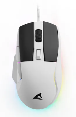 Zdjęcie produktu dla Sharkoon SGM35, Po prawej stronie, Optyczny, USB Typu-A, 6400 DPI, Biały