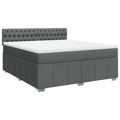 Produktbild von Boxspringbett mit Matratze Dunkelgrau 180x200 cm Stoff