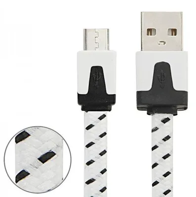 Image de Câble de données et de recharge Micro USB, 2 m, pour téléphones portables et tablettes – Accessoires de recharge