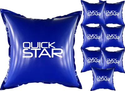 Produktbild von 8 Stück Poolkissen Eckig 120x120 cm Blau | 4 Seile & Sicherheitsventil | 2x Reparaturset | PVC 0,44mm | Winter Pool Kissen mit Doppelnaht | Luftkissen Chlor- und UV-Beständig