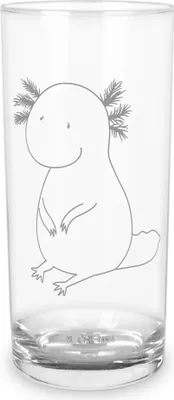Produktbild von Mr. & Mrs. Panda Glas Axolotl Niedlich 200 ml - Transparent - Geschenk, Saftglas, Fröhlich, Lebensweisheit, Trinkglas, Weisheit, Freundin, Liebe, Tumbler, Wasserglas