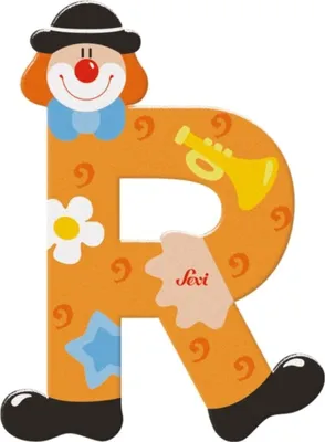 Produktbild von Sevi Buchstabe Clown R, orange