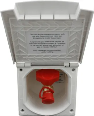 Immagine prodotto di Presa gas Presa di alimentazione esterna sportello camper caravan caravan bianco (HA)