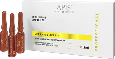 Zdjęcie produktu dla Apis Ceramide Repair Odbudowujące ampułki z ceramidami i beta glukanem, 10 x 3 ml