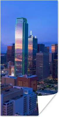 Produktbild von MuchoWow® Poster Skyline von Dallas 60x120 cm - Wandschmuck