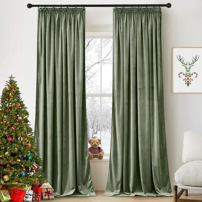 Obrázok produktu pre Zatemňovacie záclony 2 kusy - Zamatové záclony - Tepelná izolácia - 132x240 cm