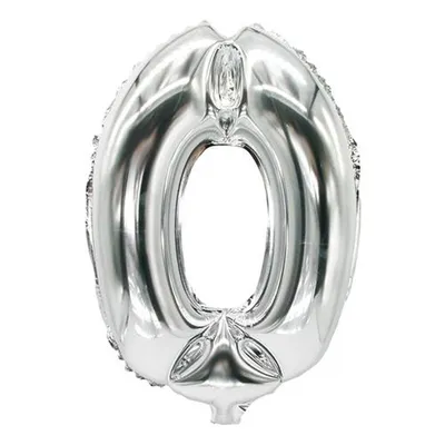 Immagine prodotto di Palloncino in foil 35 cm x 20 cm argentato "0