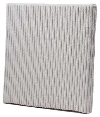 Produktbild von GÖZZE Anafi Sitzkissen weiches Sitzkissen in Cord-Optik mit Anti-Rutsch-Beschichtung und Paspel Silber 40 x 40 x 3 cm